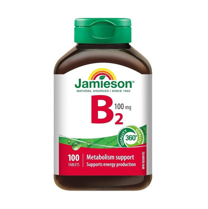 Jamieson 維他命B2 核黃素 100 毫克 100粒 