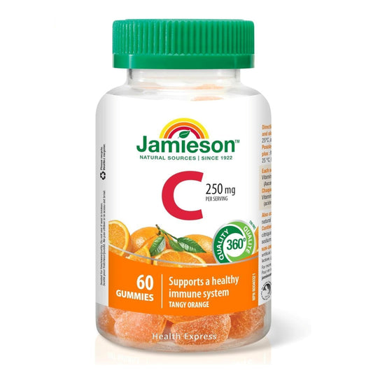 Jamieson 維他命 C 軟糖 - 香橙味 60 粒軟糖  (包裝隨機提供)
