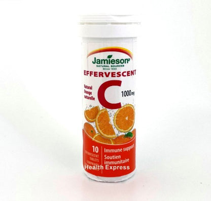 Jamieson 特強維他命 C 1000 毫克 (香橙味) 泡騰片 10 粒