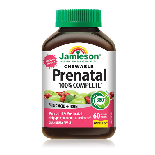 Jamieson 孕婦全效多種維他命+ 鐵 (全新配方) 咀嚼片 60 粒 (包裝隨機提供)