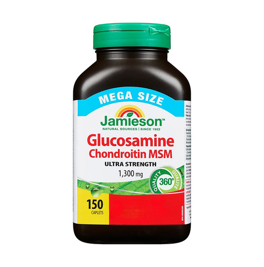 Jamieson 關節健骨寶 (三合一特強配方) 葡萄糖胺 + 硫酸軟骨素 + MSM (1300 毫克) 超值加量裝 150 粒