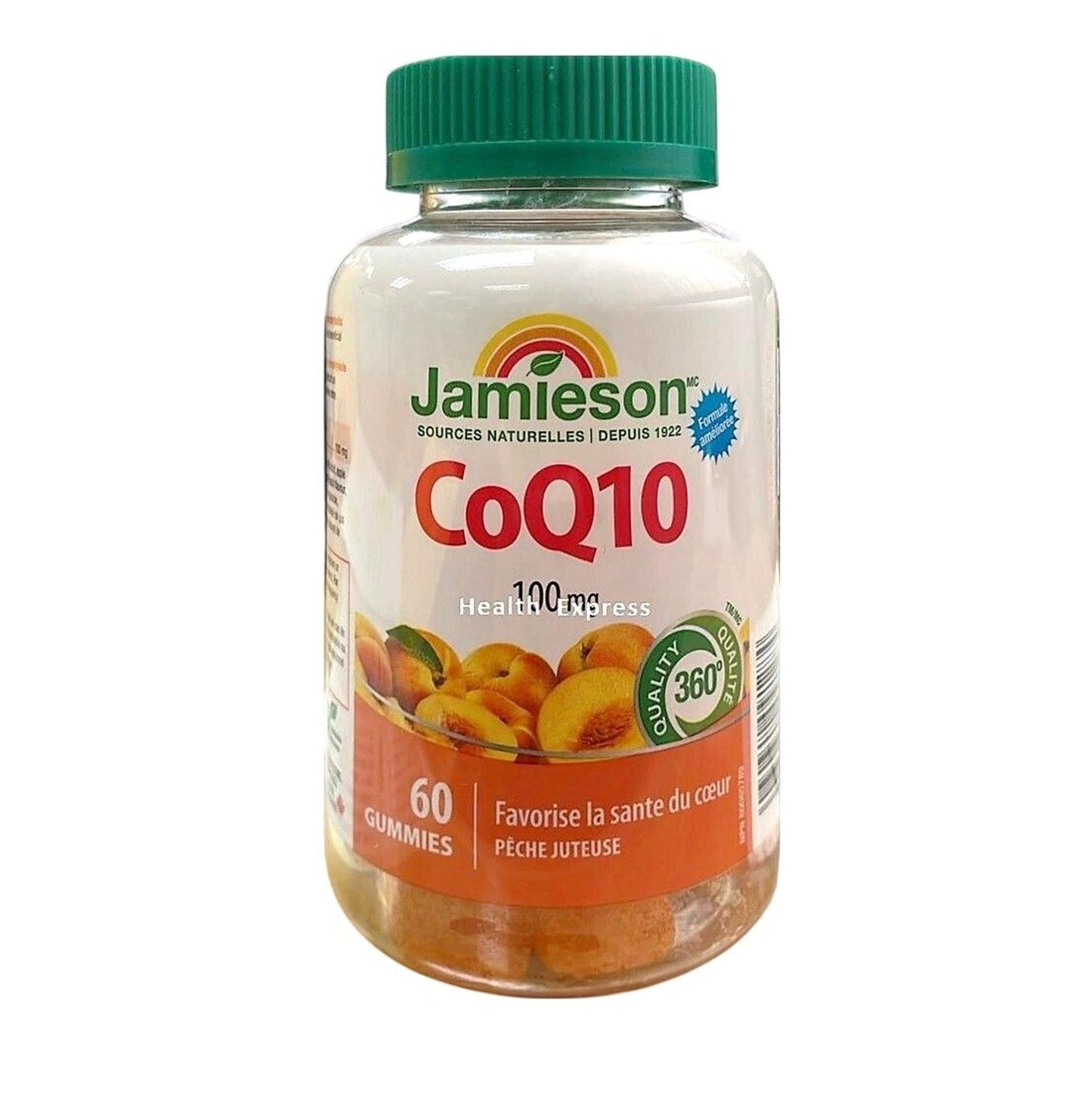 Jamieson 寧心輔酶 Q10 (100 毫克) 天然香桃味橡皮糖 60 粒  (包裝隨機提供)