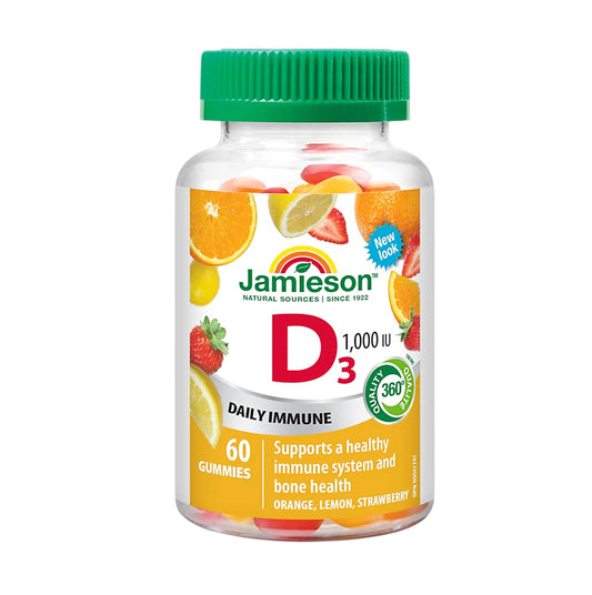 Jamieson Vitamin D3 (1000 IU) Gummies 60 Gummies (RANDOM Packing) [Parallel Goods]