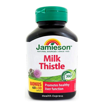 Jamieson 護肝奶薊精華 (150 毫克) 90 粒 (兩款包裝隨機提供) [平行進口]