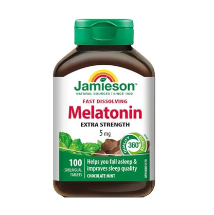 Jamieson 特強甜睡褪黑素 (5 毫克) 快速溶解 100 粒(新舊包裝隨機提供)[平行進口]