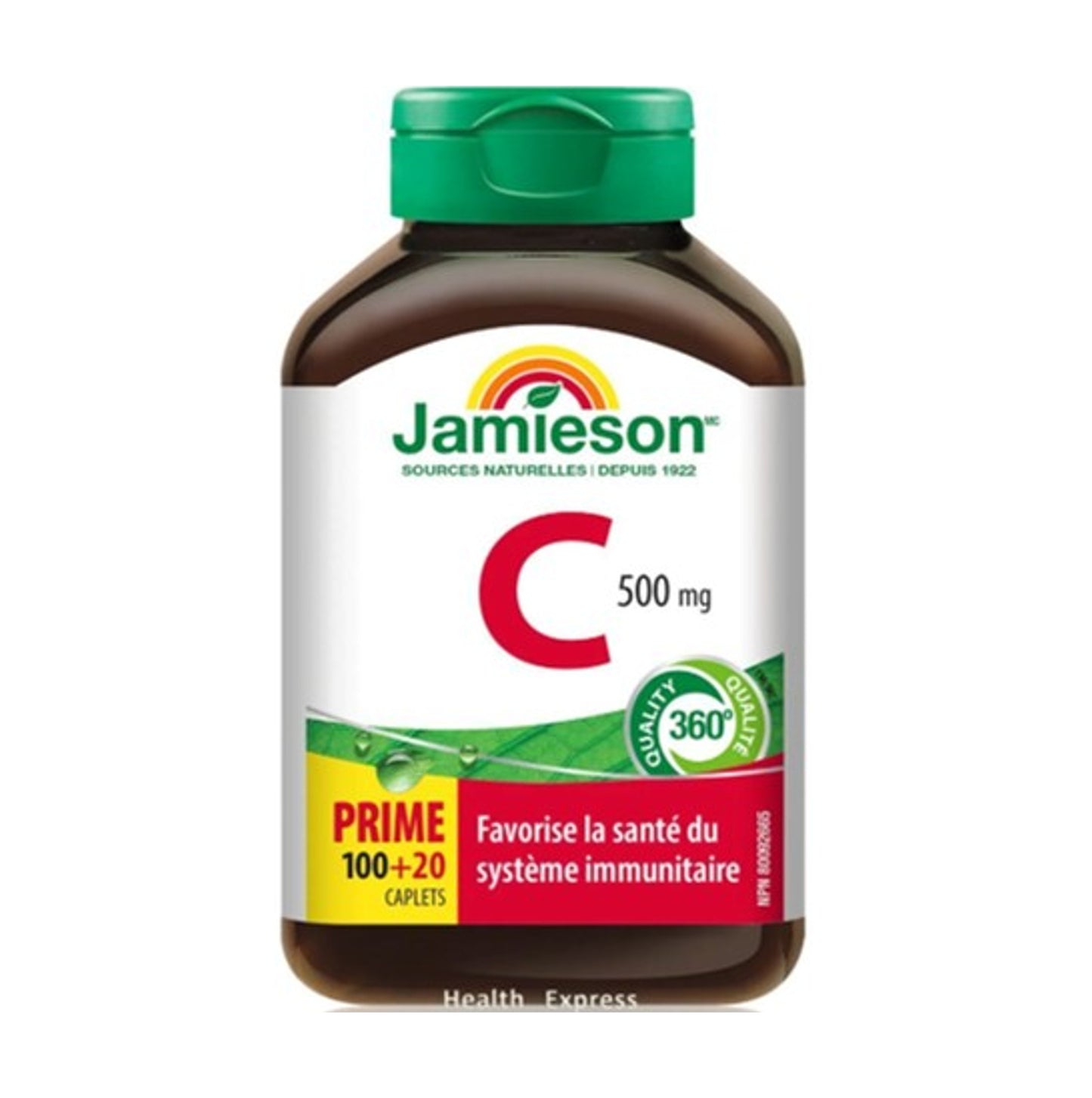 Jamieson - 天然維他命 C (500 毫克) 120 粒 (包裝隨機提供) [平行進口]