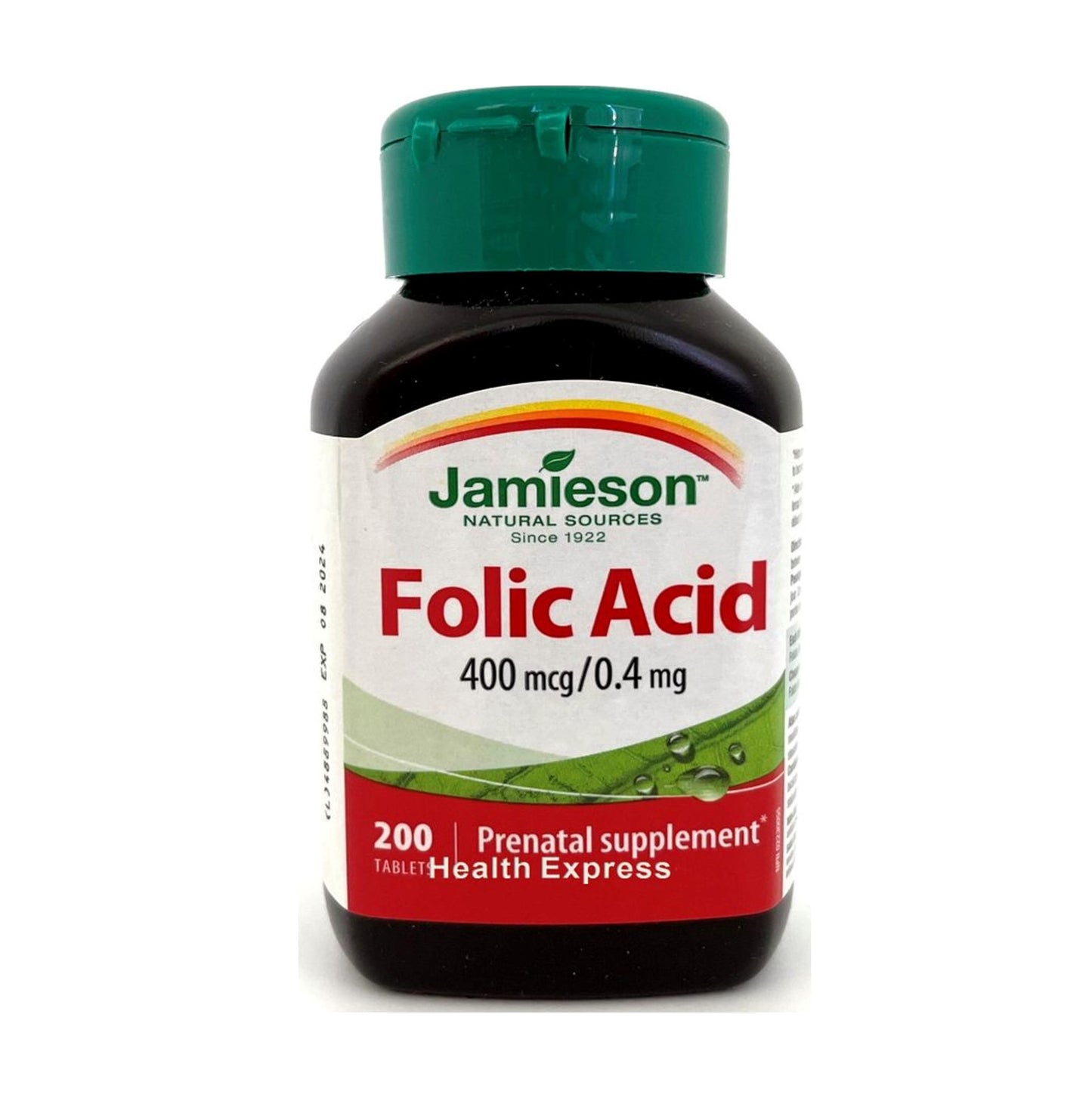 Jamieson - 葉酸 (400 微克 / 0.4 毫克) 200 粒 [平行進口]