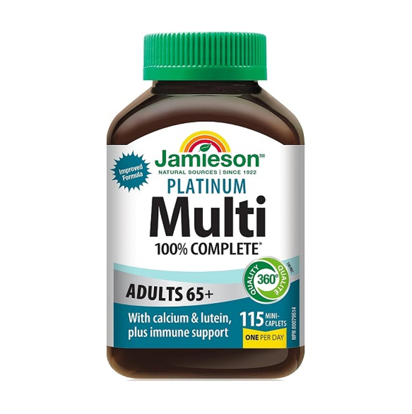 Jamieson - 成人 65+ 白金多種維他命 115 粒迷你片 [平行進口]