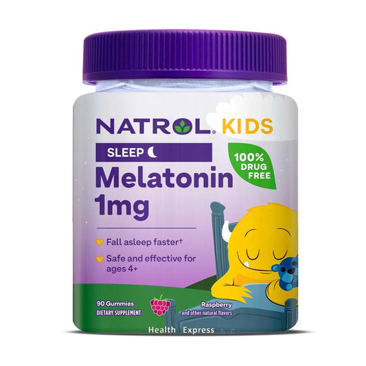 NATROL Kids Melatonin 1mg 90 Gummies Raspberry 