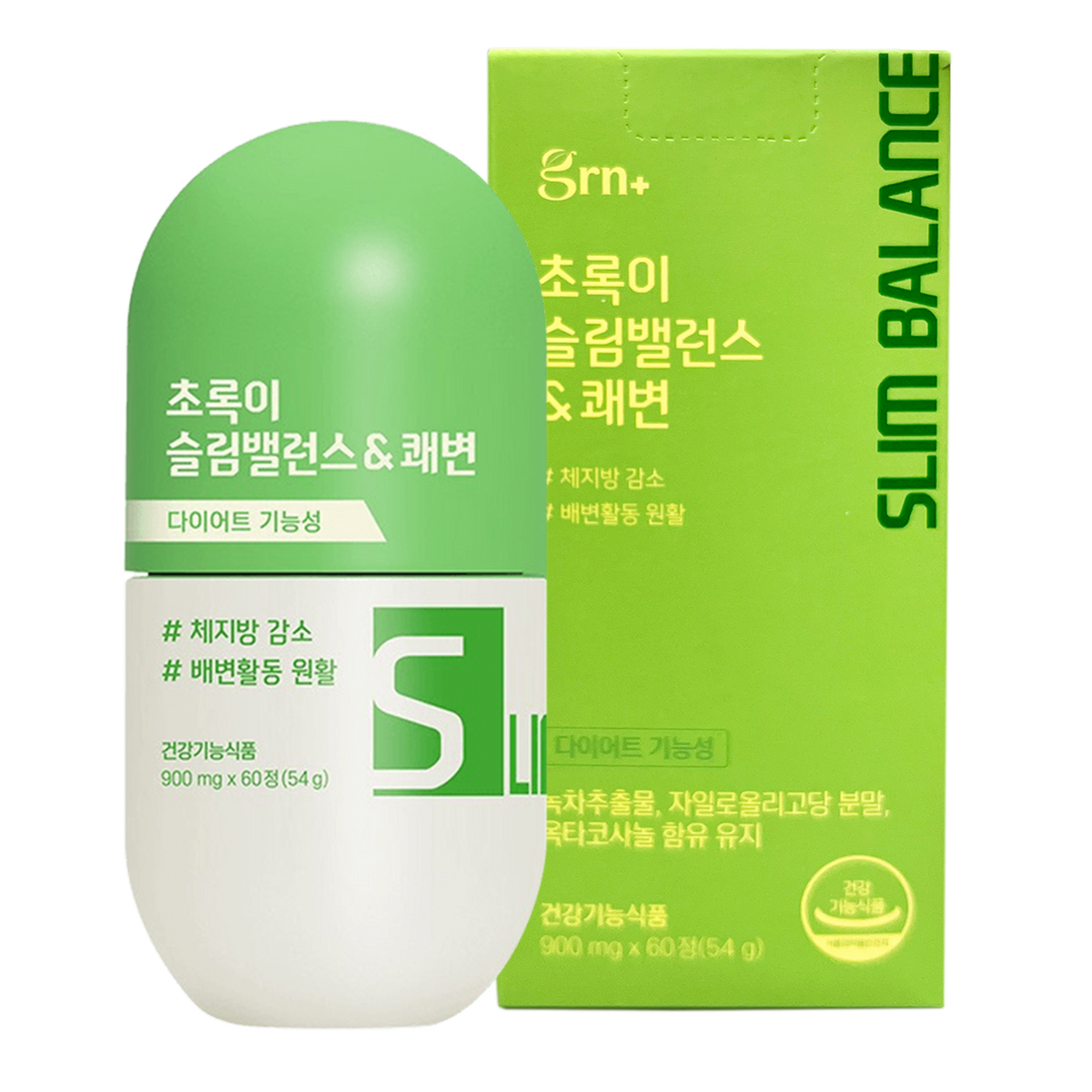 grn+ 第五代瘦身丸小綠(兒茶素精華) 60粒 [平行進口]