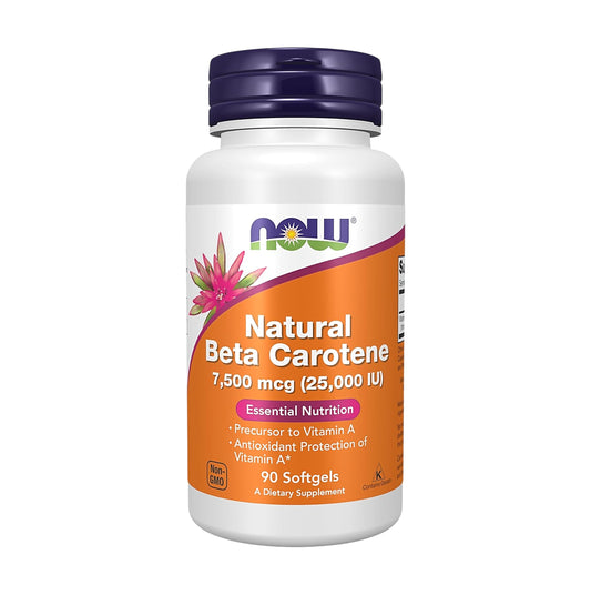 NOW Foods Natural Beta Carotene 7,500 mcg (25,000 IU) 90 Softgels [Authorised Distributor]
NOW Foods 天然β-胡蘿蔔素 7,500 微克 (25,000 IU) 90 粒軟膠囊 [香港行貨]