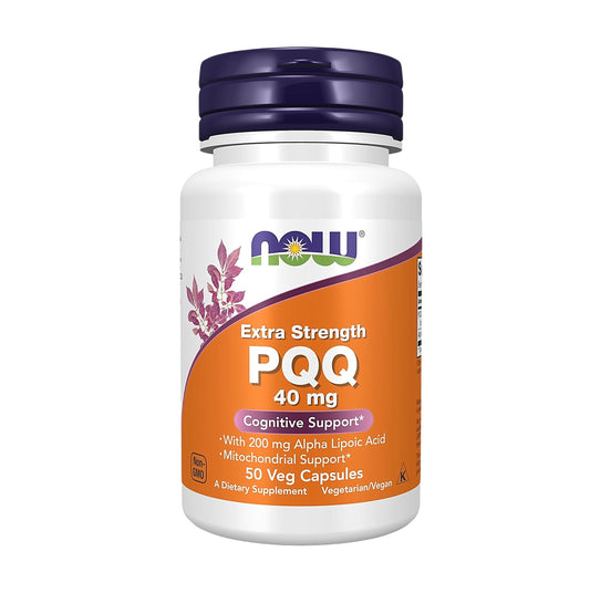 NOW Foods Extra Strength PQQ 40 mg with 200 mg Alpha Lipoic Acid 50 Veg Capsules [Authorised Distributor]
NOW Foods 特強 PQQ 40 毫克 (含 α-硫辛酸 200 毫克) 50 粒素食膠囊 [香港行貨] 