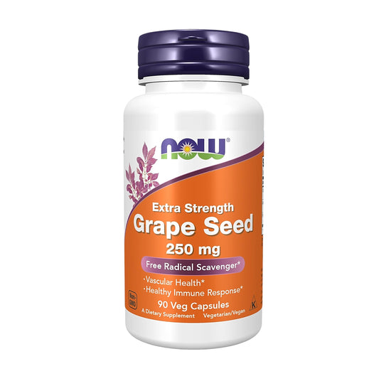 NOW Foods Extra Strength Grape Seed 250 mg 90 Veg Capsules [Authorised Distributor]
NOW Foods 特強葡萄籽提取物 250 毫克 90 粒素食胶囊 [香港行貨]