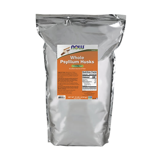 NOW Foods Whole Psyllium Husks 10 LBS (4.54 kg) [Authorised Distributor]
