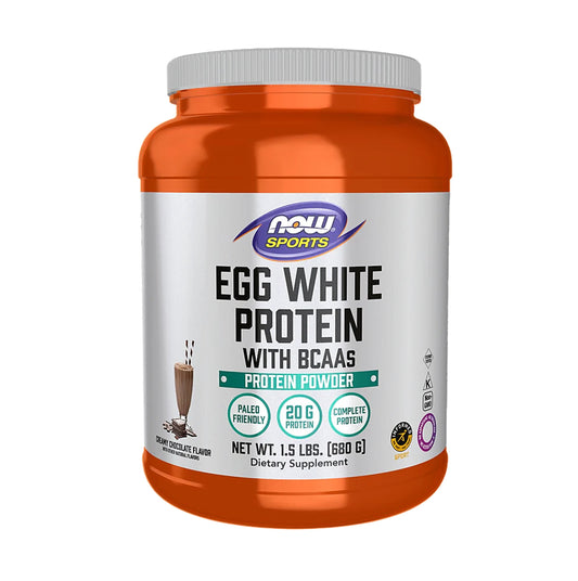 NOW Foods Sports Egg White Protein Creamy Chocolate 1.5 lbs (680 g)