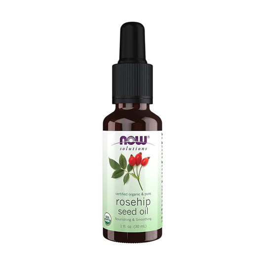 NOW Foods Solutions Certified Organic & Pure Rosehip Seed Oil 30 ml [Authorised Distributor]