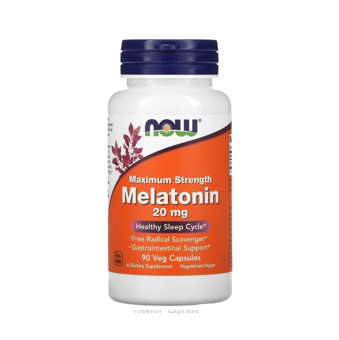 NOW Foods - Maximum Strength Melatonin 20 mg 90 veg capsules