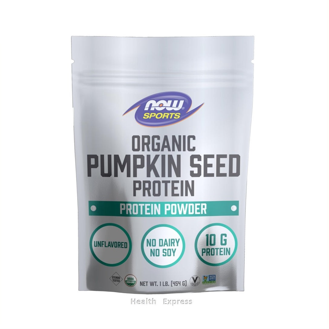NOW Foods - Sports Organic Pumpkin Seed Protein Powder Unflavored 1LB (454G)
