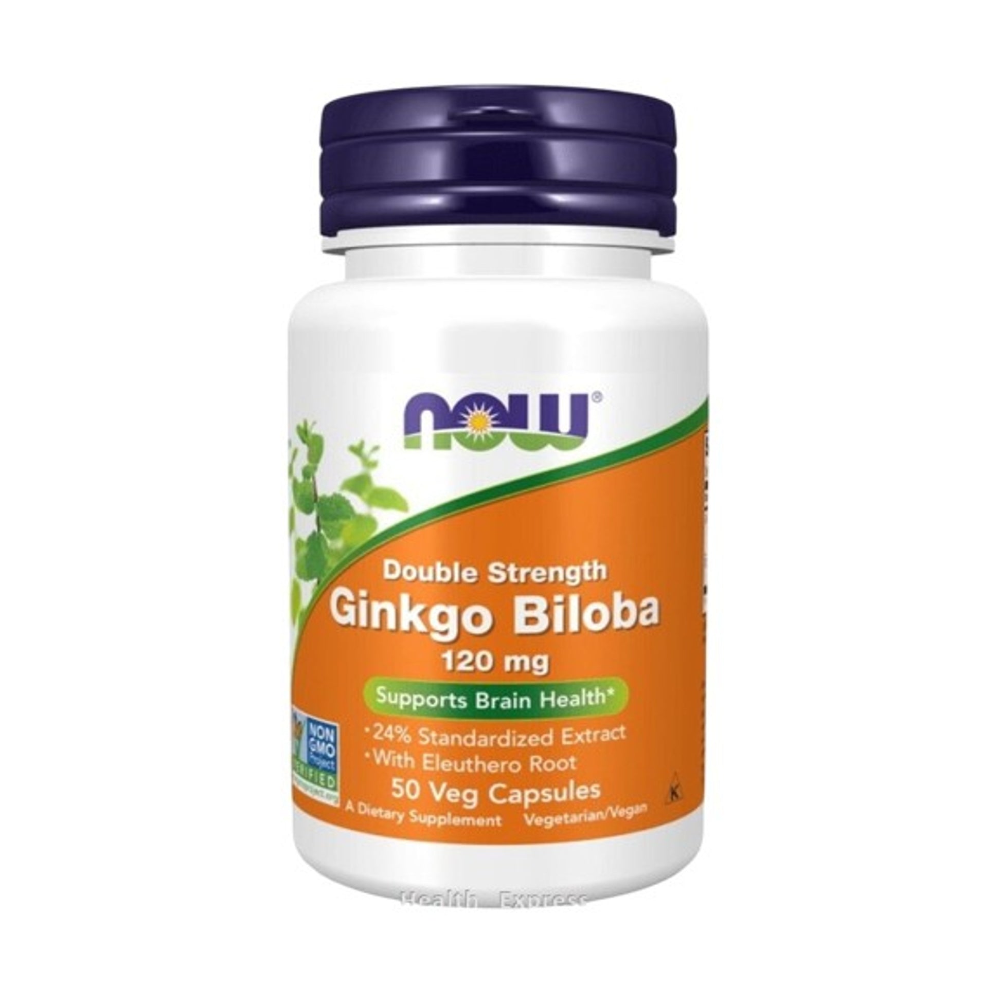 NOW Foods 2合1特强銀杏精華素50:1濃縮120毫克 50粒 有機西伯利亞參 補腦記憶力 心血管 專注老人學生工作 