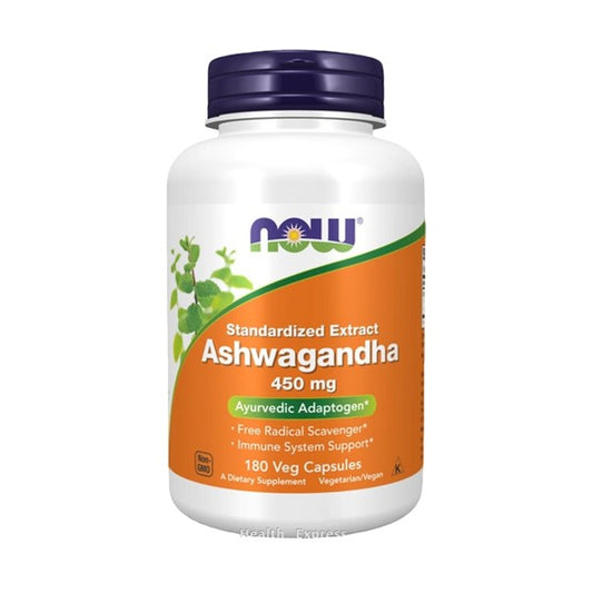 NOW Foods 標準化提取物南非醉茄 450 毫克 180 粒素食膠囊