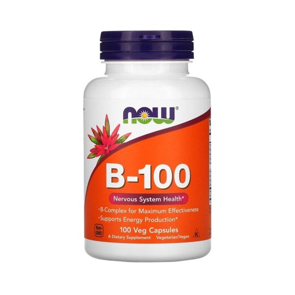 NOW Foods 天然維他命B-100 100粒 增強能量 抗疲勞 新陳代謝