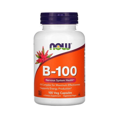 NOW Foods 天然維他命B-100 100粒 增強能量 抗疲勞 新陳代謝