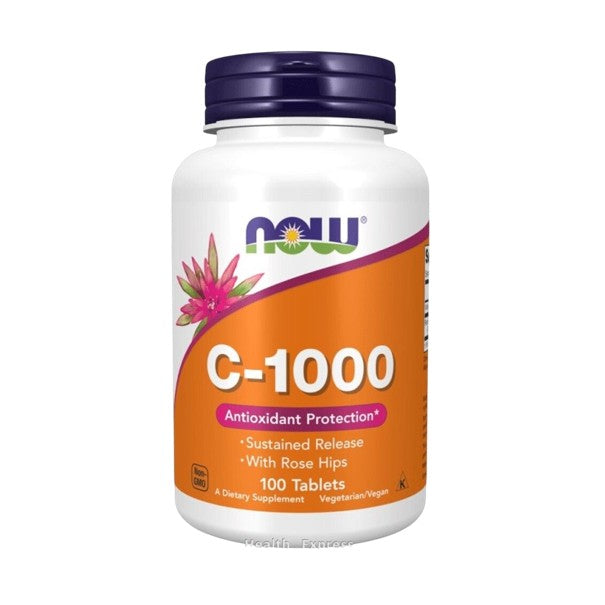 NOW Foods C-1000 高含量緩釋維他命C+玫瑰果 100粒 免疫力抗氧化