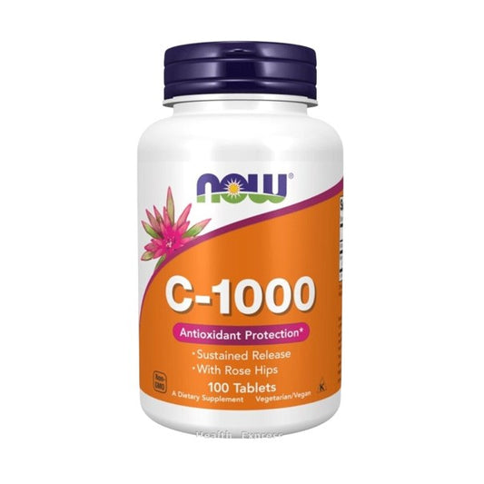 NOW Foods C-1000 高含量緩釋維他命C+玫瑰果 100粒 免疫力抗氧化