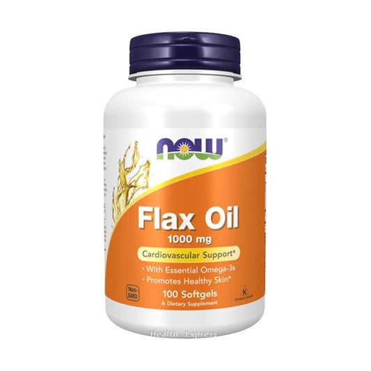 NOW Foods Flaxseed Oil 1,000 mg 100 Softgels [Hong Kong Official Product]
