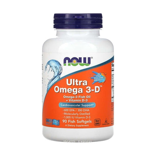 NOW Foods 超級Omega-3-D 600 EPA/300 DHA 90 粒魚明膠軟膠囊 (包裝隨機提供) 心腦血管關節健康補腦 