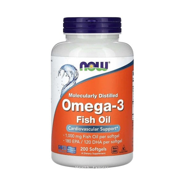 NOW Foods Omega-3 1000 mg 200 Softgels \[Hong Kong Official Product]
