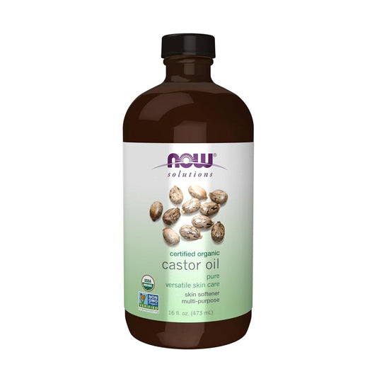 NOW Foods Solutions 有機蓖麻油 純淨多用途護膚柔膚水 16盎司 473毫升