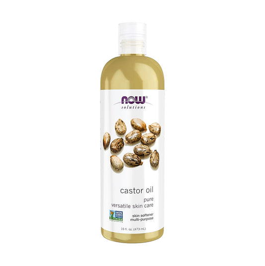 NOW Foods Solutions Castor Oil 16 oz / 473 ml \[Hong Kong Official Product]
