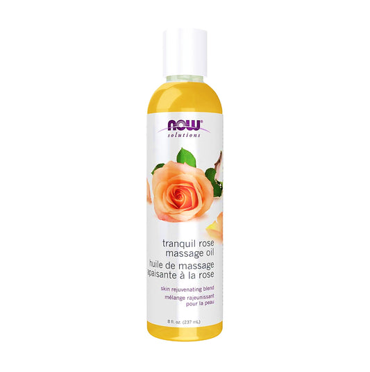 NOW Foods Solutions Tranquil Rose Massage Oil, 8 fl oz (237 ml) [Hong Kong Official Product]
