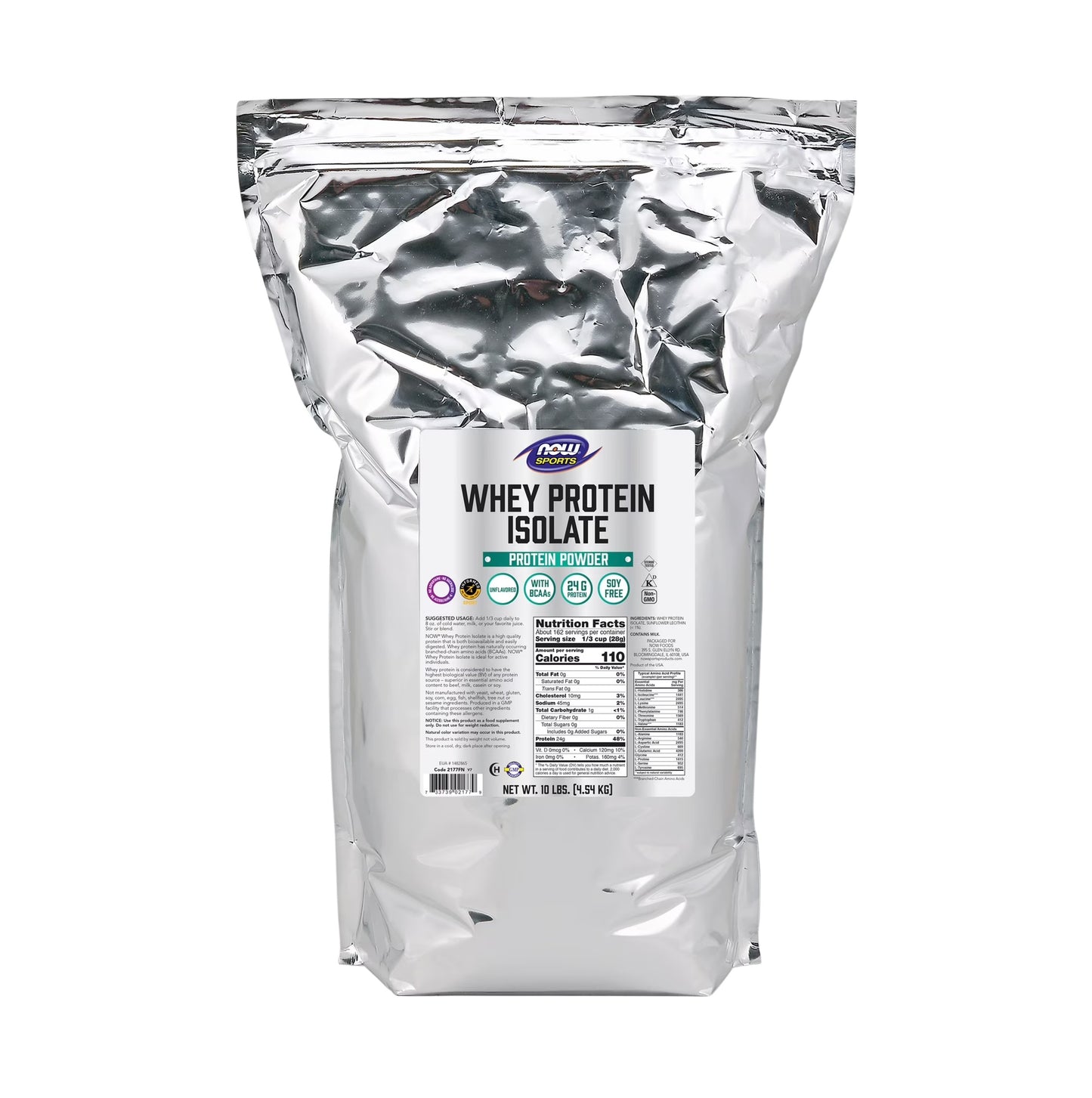 NOW_Foods_Sports_Whey_Protein_Isolate_Unflavored_10_lbs_4.54KG