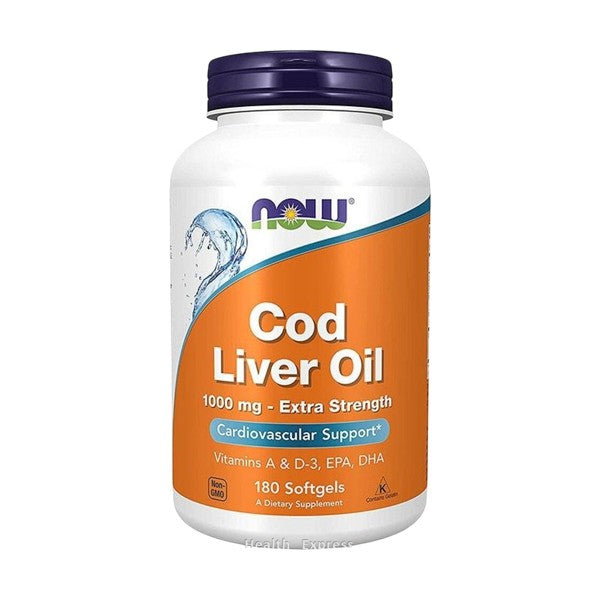 NOW Foods Triple Strength Cod Liver Oil 1000 mg 180 Softgels with Vitamin A and Vitamin D3 
NOW Foods 三倍强效鱈魚肝油 1000毫克 180粒 加入維他命A和維他命D3 omega3 骨骼 心血管健康