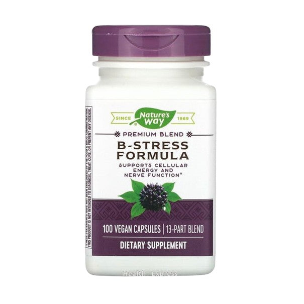 Nature's Way B-Stress Formula 100 Vegan Capsules #40631 [Parallel Import]
