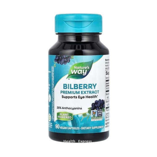Nature's Way Bilberry Premium Extract 90 Vegan Capsules #60510 [Parallel Import]
