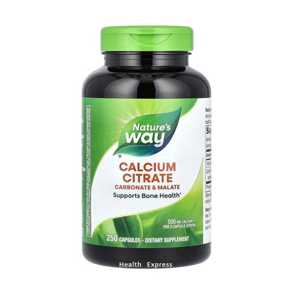 Nature's Way Calcium Citrate, 250 Capsules (500 mg per 2 capsules) #41011
Nature's Way 檸檬酸鈣 250 粒膠囊（每 2 粒膠囊 500 毫克）#41011
