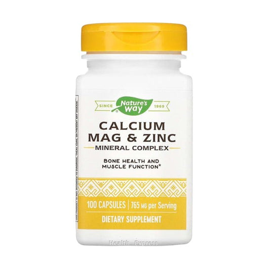 Nature's Way Calcium, Magnesium & Zinc with Mineral Complex 100 Capsules (765 mg per 3 Capsules) #41410 [Parallel Import]
