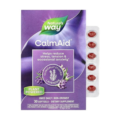 Nature's Way CalmAid Clinically Studied Lavender 30 Softgels #15819 [Parallel Import]
