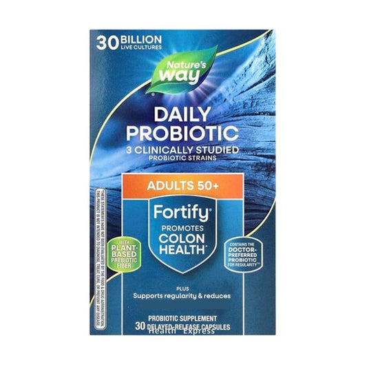 Nature's Way Fortify 50+ Daily Probiotic for Adults 30 Billion CFU, 30 Delayed-Release Capsules [Parallel Import] #10293
