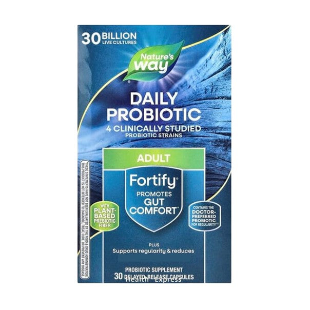 Nature's Way Fortify Daily Probiotic for Adults 30 Billion CFU 30 Delayed-Release Capsules #10294 [Parallel Import]
