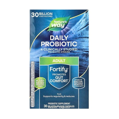 Nature's Way Fortify Daily Probiotic for Adults 30 Billion CFU 30 Delayed-Release Capsules #10294 [Parallel Import]
