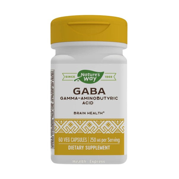 Nature's Way GABA (Gamma-Aminobutyric Acid), 60 Capsules [Parallel Import] #5526
