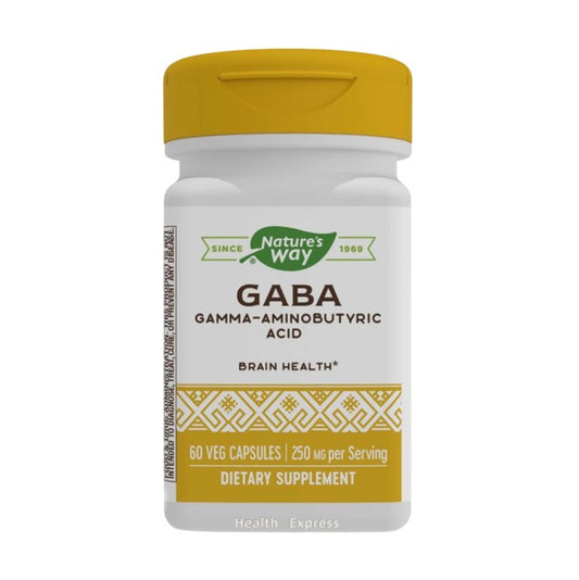 Nature's Way GABA (Gamma-Aminobutyric Acid), 60 Capsules [Parallel Import] #5526
