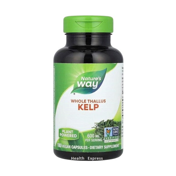 Nature's Way Kelp Whole Thallus, 180 Vegan Capsules (600 mg per capsule) [Parallel Import] #14508
