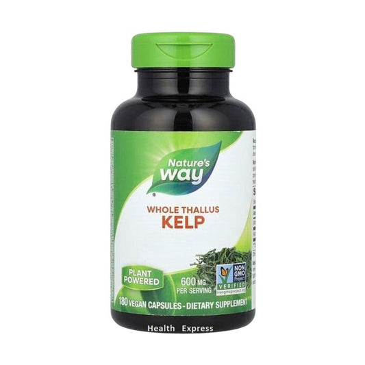 Nature's Way Kelp Whole Thallus, 180 Vegan Capsules (600 mg per capsule) [Parallel Import] #14508
