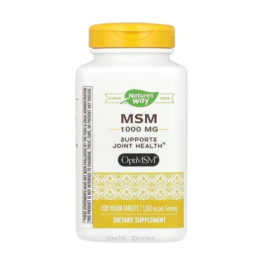 Nature's Way MSM 1,000 mg 200 Vegan Tablets #15133 [Parallel Import]

