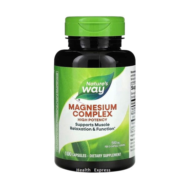 Nature's Way Magnesium, 100 Capsules (500 mg per 2 capsules) [Parallel Import] #41051
